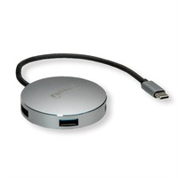 Roline USB 3.2 Gen 1 Hub, rund, 4fach, Typ