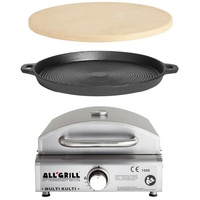 ALLGRILL Multi-Kulti Set 1 inkl. Pizzastein und Gussgrillplatte