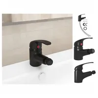 VidaXL Badezimmer Bidet Mischbatterie Schwarz 13x12 cm