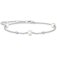 Thomas Sabo Armband Perlen mit weißen Steinen 925 Sterlingsilber