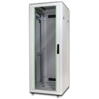 Digitus Professional Unique Serie 32HE Serverschrank, Glastür, grau, 600mm