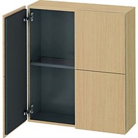 Duravit L-Cube Halbhochschrank LC116703030 70x24,3x80cm, 2 Türen, Eiche Natur