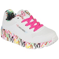 SKECHERS Uno Lite Lovely Luv Sneaker, White Synthetic H.