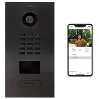 DoorBird D2101V IP-Video-Türsprechanlage LAN Außeneinheit Edelstahl V2A (gebürstet), Titan-Optik