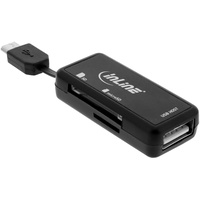 InLine OTG Dual Flex Dual-Slot-Cardreader, USB 2.0 Micro-B [Stecker]