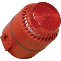 COMPRO Kombi-Signalgeber Flashni Rot Blitzlicht, Dauerton 24 V/DC 110