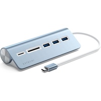 Satechi Type-C Aluminum USB Hub & Card Reader blue