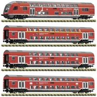 Fleischmann 881916 N 4er-Set Doppelstockwagen „FEX“ der DB-AG