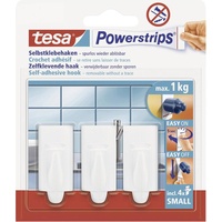 Tesa POWERSTRIPS® Klebehaken Small Trend Weiß Inhalt: 3St.