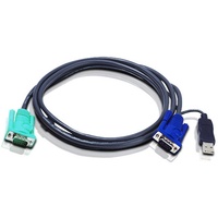 ATEN 2L-5202U KVM-Kabel VGA USB, schwarz, 1,8 m