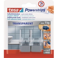 Tesa Powerstrips Transparent, Chrom Inhalt: 2St.