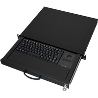 Aixcase AIX-19K1UKDETB-B - Trackball für 19"-Rack, Schwarz