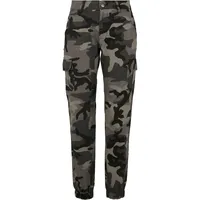 URBAN CLASSICS Ladies High Waist Camo Cargo Pants Hose,