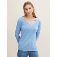 Tom Tailor Damen Basic Strickpullover V-Ausschnitt,