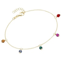 Luigi Merano Armband mit farbigen Kristallsteinkugeln, Gold 375«, Armbänder