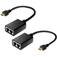 Logilink HD0021 HDMI-Extender-Set Full-HD (über LAN), 30m (1920x1080/60Hz), um