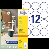 Zweckform Avery-Zweckform Etiketten rund, 60mm, weiß, 100 Blatt (L3416-100)