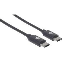 Manhattan USB 2.0 USB-C® Stecker 0.50 m Schwarz 354868