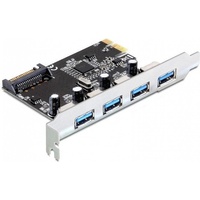 DeLock 4x USB-A 3.0, PCIe x1 (89297)