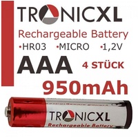 TronicXL 950mAh Wiederaufladbare Akku AAA kompatibel mit Siemens Gigaset