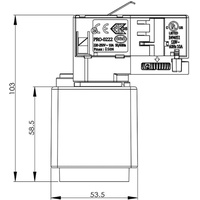 Deko-Light Deko Light 710024 D Line Steckdosenadapter Hochvolt-Schienensystem-Komponente Stromschiene