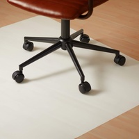 Relaxdays Bürostuhlunterlage 90x120 cm, kratzfeste PE Bodenschutzmatte, schalldämmende Unterlegmatte