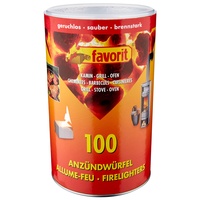 Favorit Anzündwürfel weiß, 100 Stück – Anzünder für Kamin,