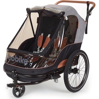 Bobike 2-in-1-Kinderanhänger grau