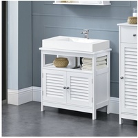 [en.casa] Badezimmerschrank Waterford 60x60x30 cm Weiß