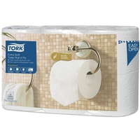 TORK extra weiches Kleinrollen Toilettenpapier Weiß T4, Premium, 4‐lagig,