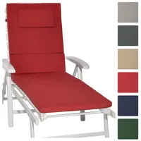 Beautissu Rollliegenauflage Loft RL 200x60x5cm Rot