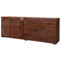 MASSIVMOEBEL24.DE Sideboard Mango 200x45x75 braun lackiert AMSTERDAM #30