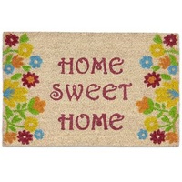 Relaxdays Kokosmatte HOME SWEET HOME mehrfarbig 40,0 x 60,0