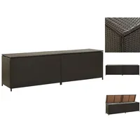 VidaXL Gartenbox Poly Rattan 200x50x60 cm Braun