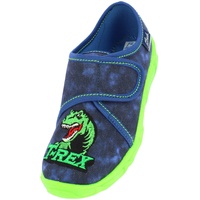 Beck Jungen T-rex Hausschuh, Blau, 26 EU