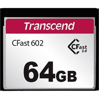 Transcend CFX602 R500/W350 CFast 2.0 CompactFlash Card 64GB (TS64GCFX602)