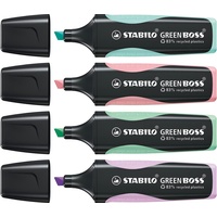 Stabilo GREEN BOSS Pastell Textmarker farbsortiert, 4 St.