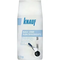 Knauf Bau- und Elektrikergips hellgrau, 1 kg Schnellzement -