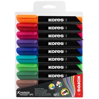 KORES Permanentmarker XP1 3mm Rundspitze Set mit 10 Farben