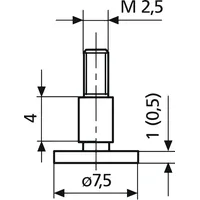 Magni Tellermesseinsatz 7,5x1,0mm MAHR