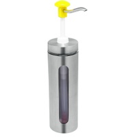 Gastro-Inox Dosierspender mit Sichtfenster und gelben Druckknopf