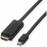 Roline Mini DisplayPort Kabel, Mini DP-UHDTV, ST/ST, schwarz, 3