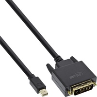 InLine Mini DisplayPort zu DVI Kabel, schwarz, 0,5m