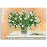 Artland Leinwandbild »Weiße Tulpen II«, Blumen, (1 St.), auf