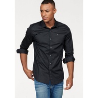 Tommy Jeans Original Stretch Slim Fit Langarmhemd Tommy Black