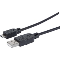 Manhattan USB Micro-B Anschlusskabel USB 2.0 USB-A Stecker, USB-Micro-B
