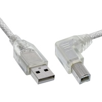 InLine USB 2.0 Kabel, A an B, rechts abgewinkelt,