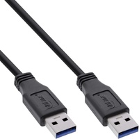 InLine USB 3.0 Kabel, A an A, schwarz, 1m