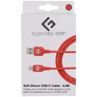 Floating Grip 0.5M SILICONE USB-C Cable (RED)