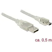 DeLock 0.5m, USB2.0-A/USB2.0 Mini-B USB Kabel 0,5 m USB